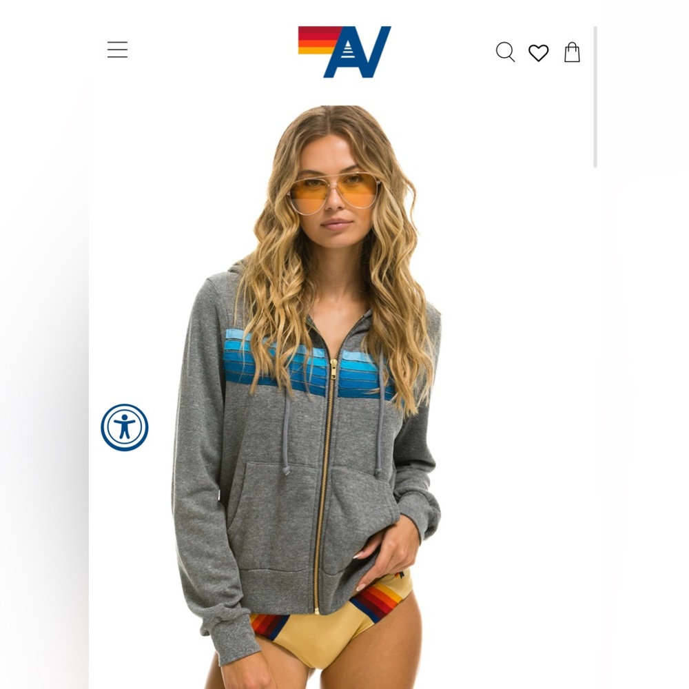 Aviator nation zip up hoodie